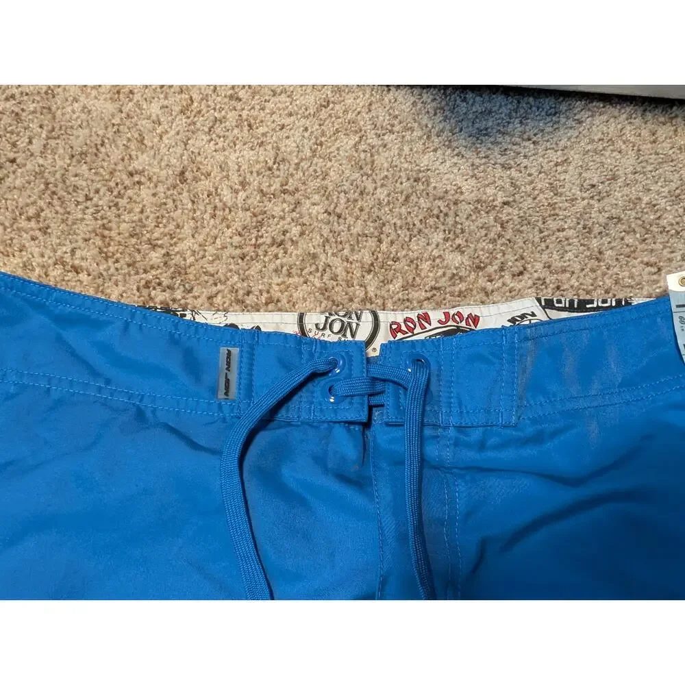 RON JON SURF SHOP Men's Board Shorts/swim shorts, Size 38; Blue